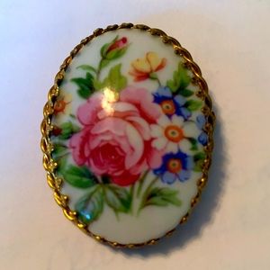 Absolutely Stunning, Large, Vintage 1910s, Genuine Limoges Brooch